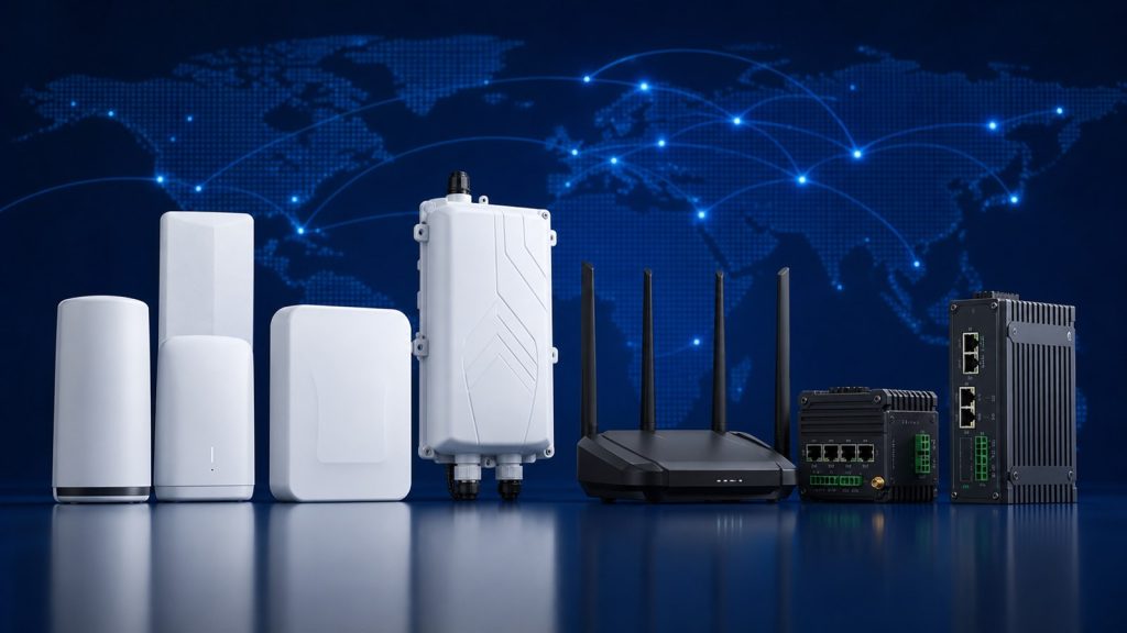 4G and 5G CPE Wi-Fi routers and industrial gateways